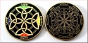 Power of the Celts Geocoin Antique Gold BLACK
